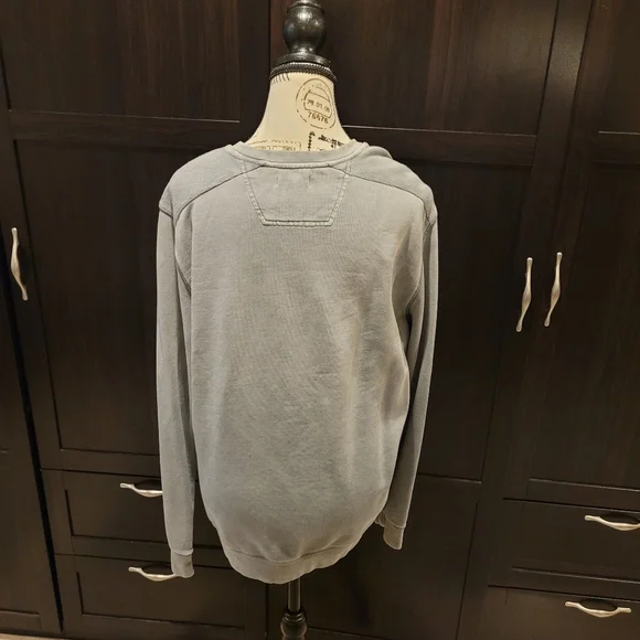 Calvin Klein Jeans Size Medium Distressed Grey Unisex Sweater - Picture 3 of 5